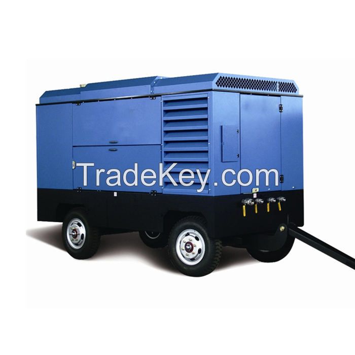 China Mobile diesel Screw Portable air Compressor Use in Drilling Holes Core Mining