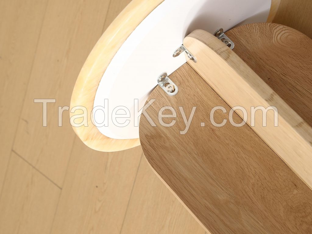 Custom-made Yellow Marble Solid Wood Leg Side Table for the Living Room