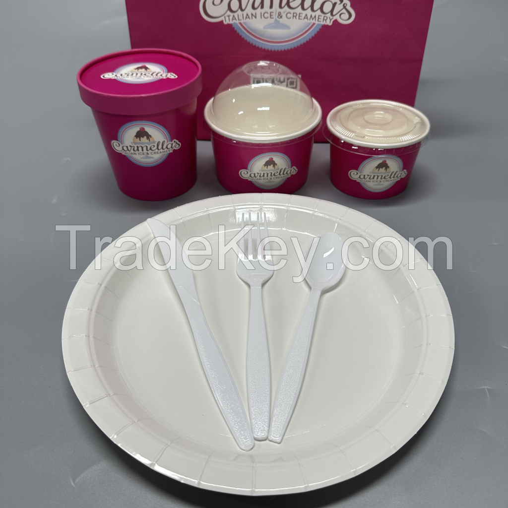 Pink collection of ice cream paper cup