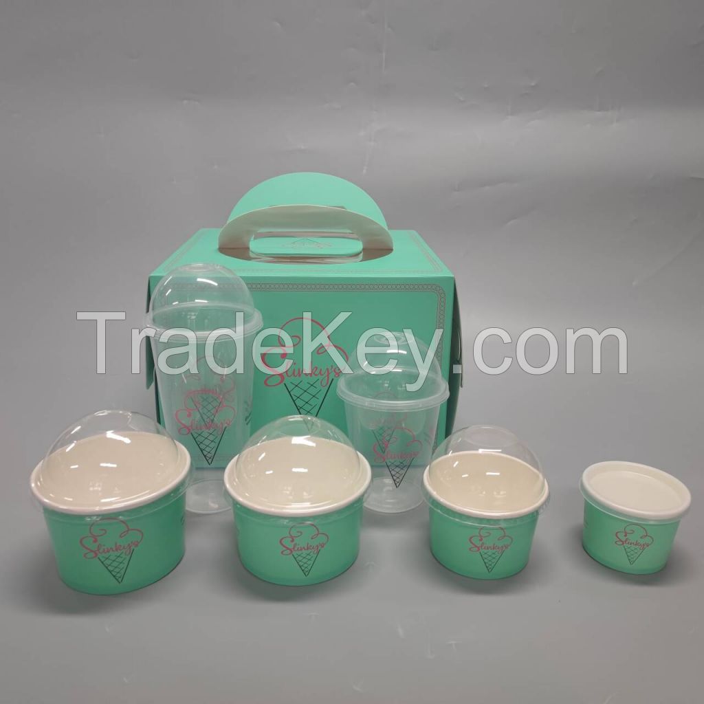 6 Inch Transparent Square Paper Baking Box Portable Embossed Birthday Cake Container 1mm Thick Food Grade Paperboard Folders