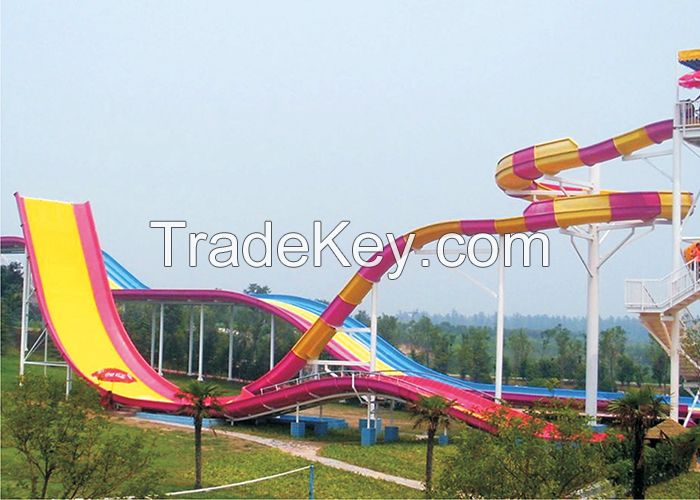 Water Park Slide Boomerang Water Slide for Hotel Resort Water Park