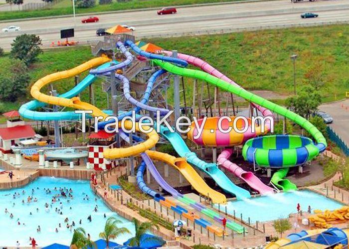 Water Park Slide Boomerang Water Slide for Hotel Resort Water Park