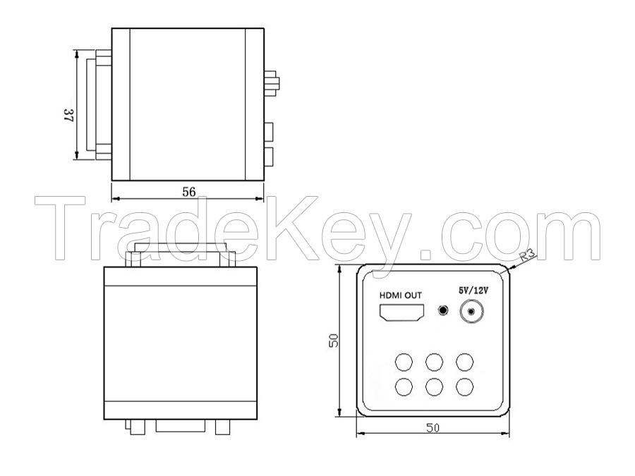 HD Multifunction Measurement Industrial Camera Microscope Camera Mobile Phone Repair Stereo Camera