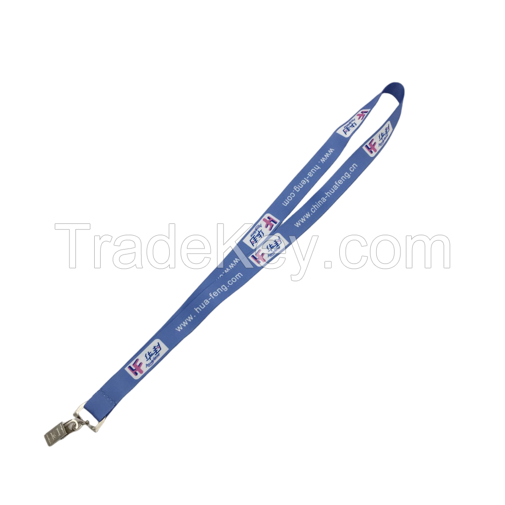 High Quality Personalized Custom logo Aviation Neck Strap Silk Screen Printed Polyester Airline air Lanyard for Staff