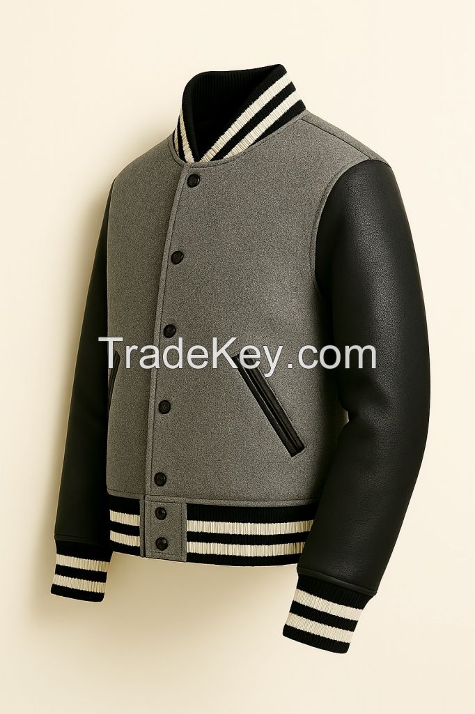  Wholesale Varsity Jackets Unisex Varsity Letterman Jackets Bulk Supply with Custom Logo