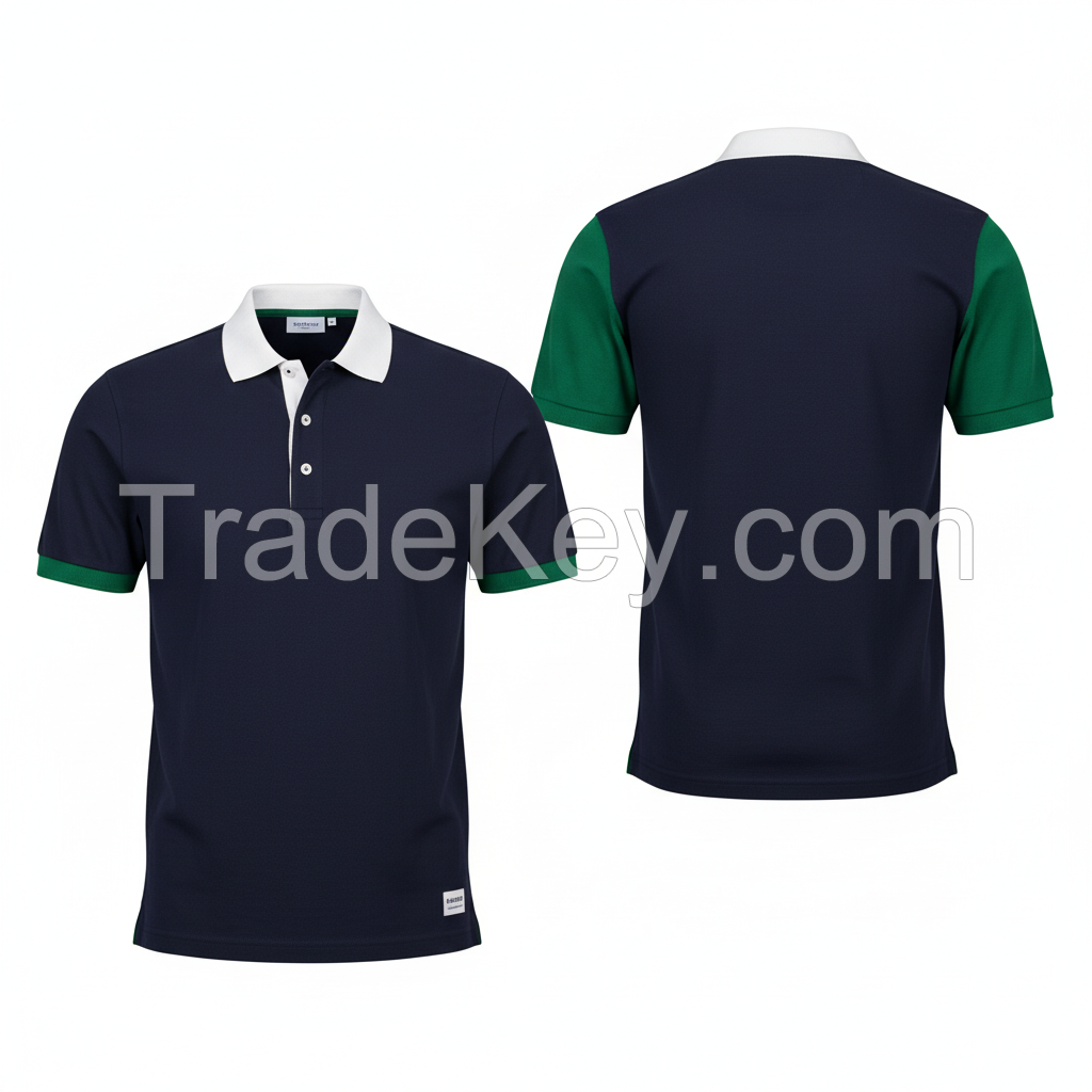 Mens Long Sleeve Polo Shirt Premium Knit Fabric Ribbed Cuffs Ideal for Corporate Wear Casual Outfits & Seasonal Collections 