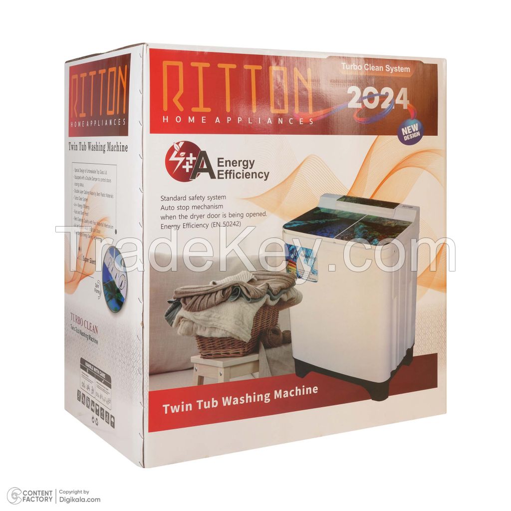 Twin‑Tub Washing Machine 14 kg Semi‑Automatic -Ritton RWM‑1402 TGA