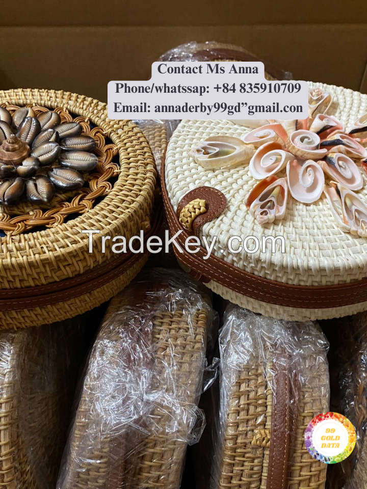 Fashionable Rattan bag Vietnam woven straw 
