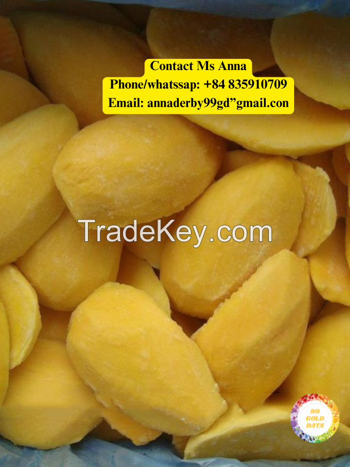 High Quality Frozen Mango Slices IQF Vietnam for Export Natural Sweet Tropical Fruit for Juice Dessert and Food Industry