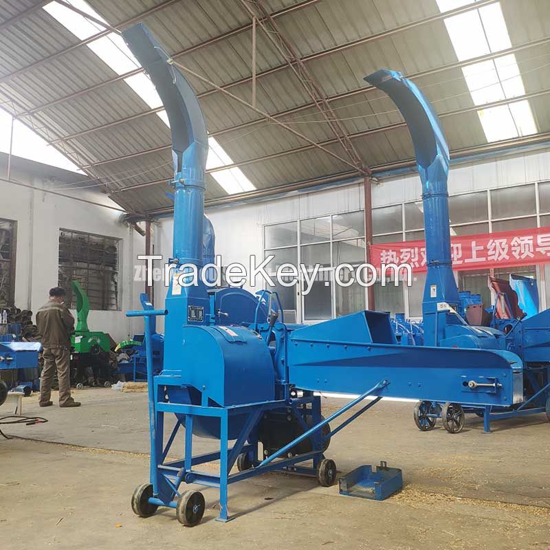 Animal feed grass chaff cutter with diesel engine for hot sale