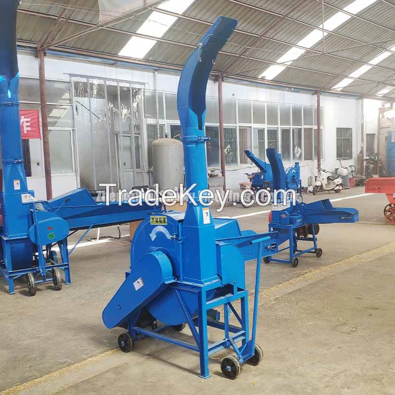 Animal feed grass chaff cutter with diesel engine for hot sale