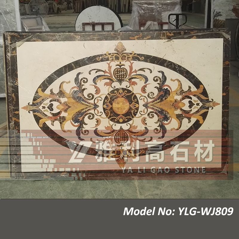 Marble Inlay Waterjet Panel