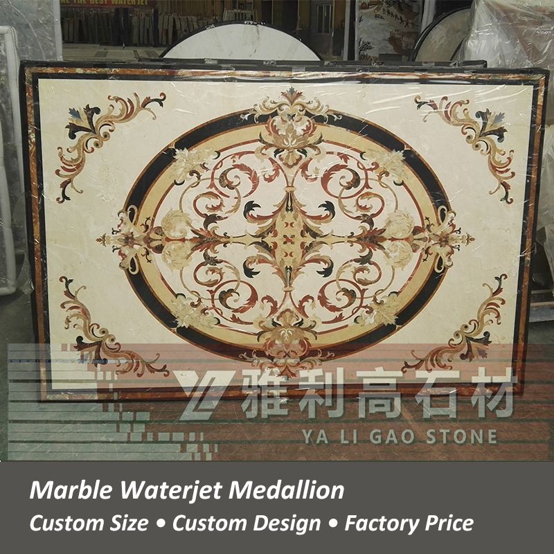 Marble Inlay Waterjet Panel