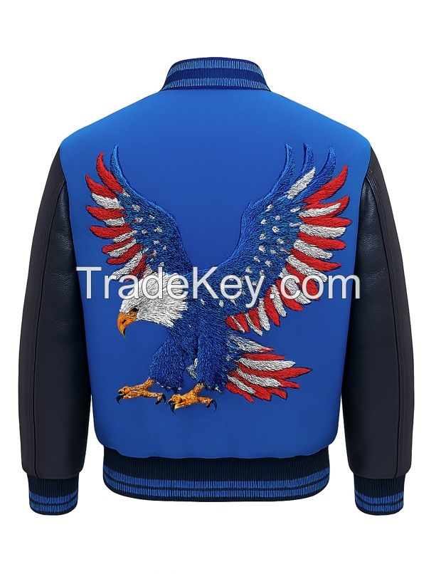 Winter High Quality OEM Bomber European US Sizes Customized Size Thickened Lambskin Men Genuine Leather Jackets