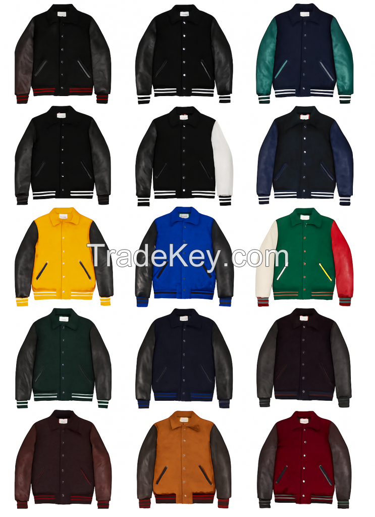 Winter High Quality OEM Bomber European US Sizes Customized Genuine Leather Jackets