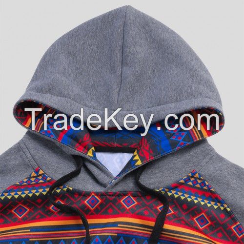 Custom Logo Printed Men's Pullover Hoodie Mens Casual Printing Hooded Practical Pocket Drawstring Casual Sweatshirt