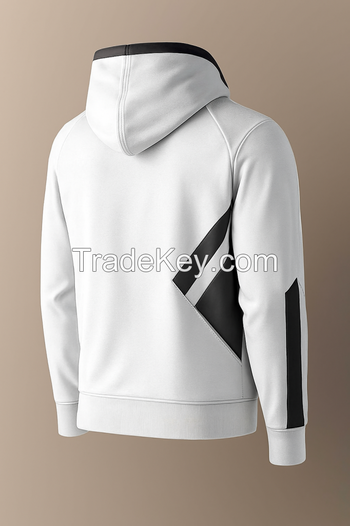 Wholesale Stripe Pullover Hooded Sweatshirt Colorblock Heavyweight Raglan Sleeves Comfortable Long Sleeves Soft Men Hoodies