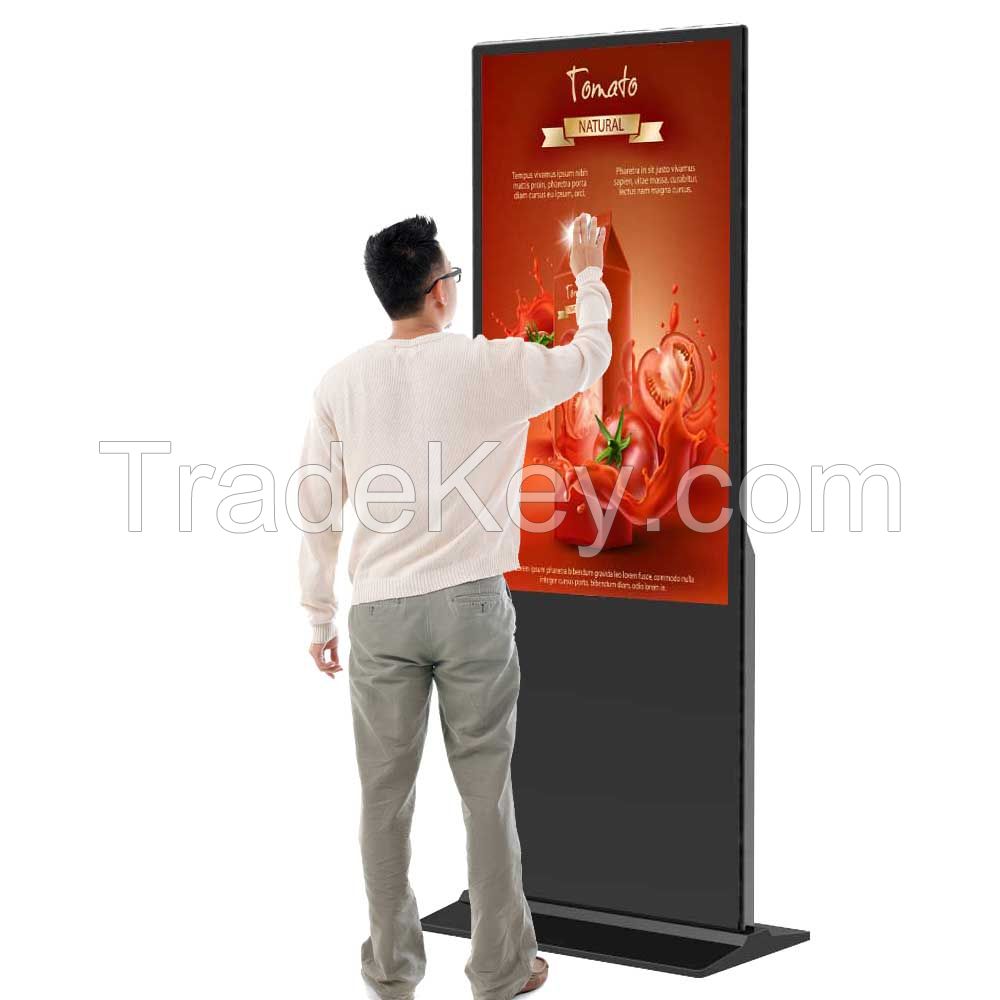 VETO LCD Floor Standing 32-86 Inch Android Video LCD Advertising Player Equipment Indoor Totem Touch Digital Signage and Display