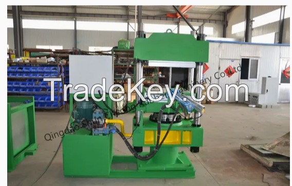 PLC Control Rubber Hydraulic Plate Vulcanizing Press Machine with Push-Pull Device