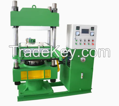 PLC Control Rubber Hydraulic Plate Vulcanizing Press Machine with Push-Pull Device