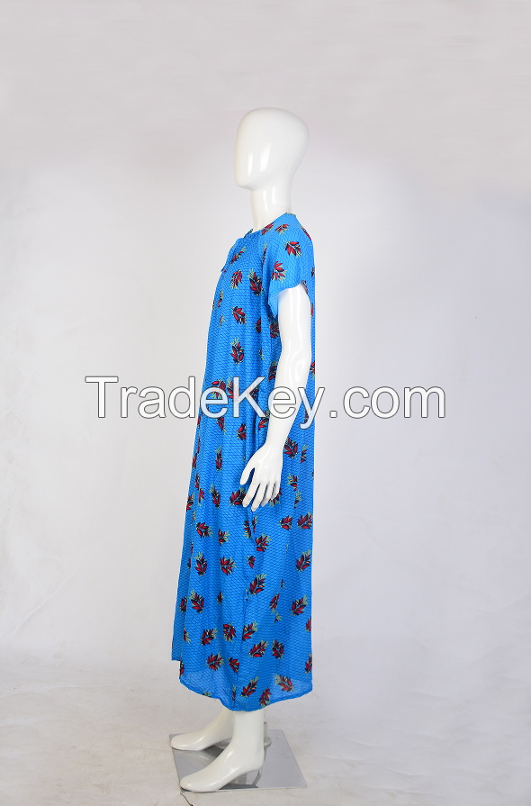 Spot Middle East Cross border Muslim Summer Robe Dress Printed Long Dress Dubai Robe Foreign Trade
