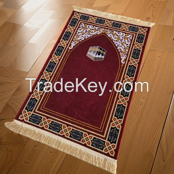 Carpet, living room, prayer, thick gold diamond velvet floor mat, custom printed thick mat