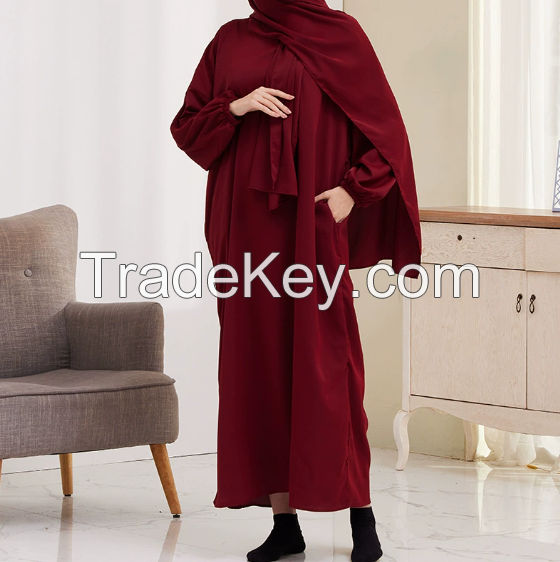 Cross border women's dress Middle East TÃÂ¼rkiye hooded gown dress