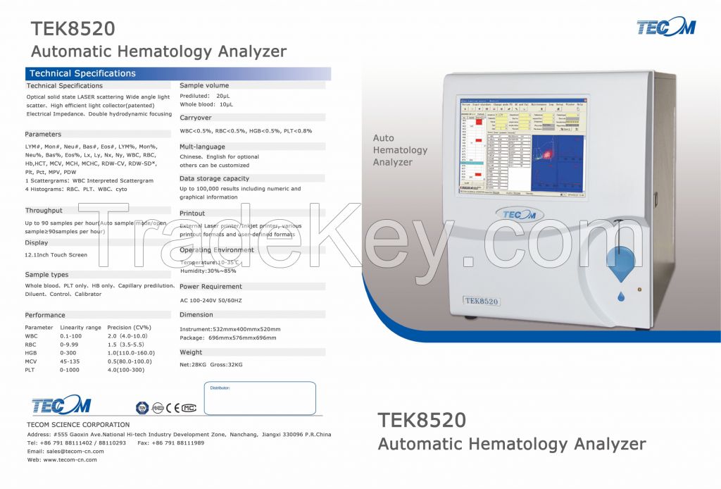 Automated 5-Part Differential Hematology Analyzer