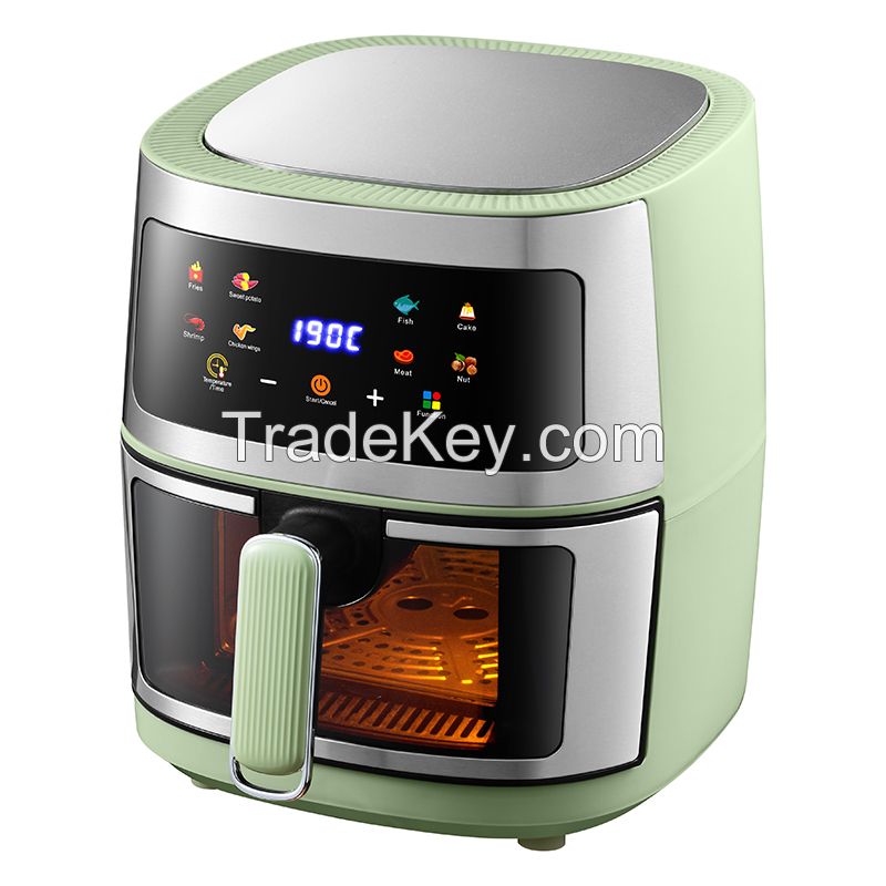 8L Smart Touch Screen Air Fryer Nonstick Air Deep Fryer For Home Kitchen