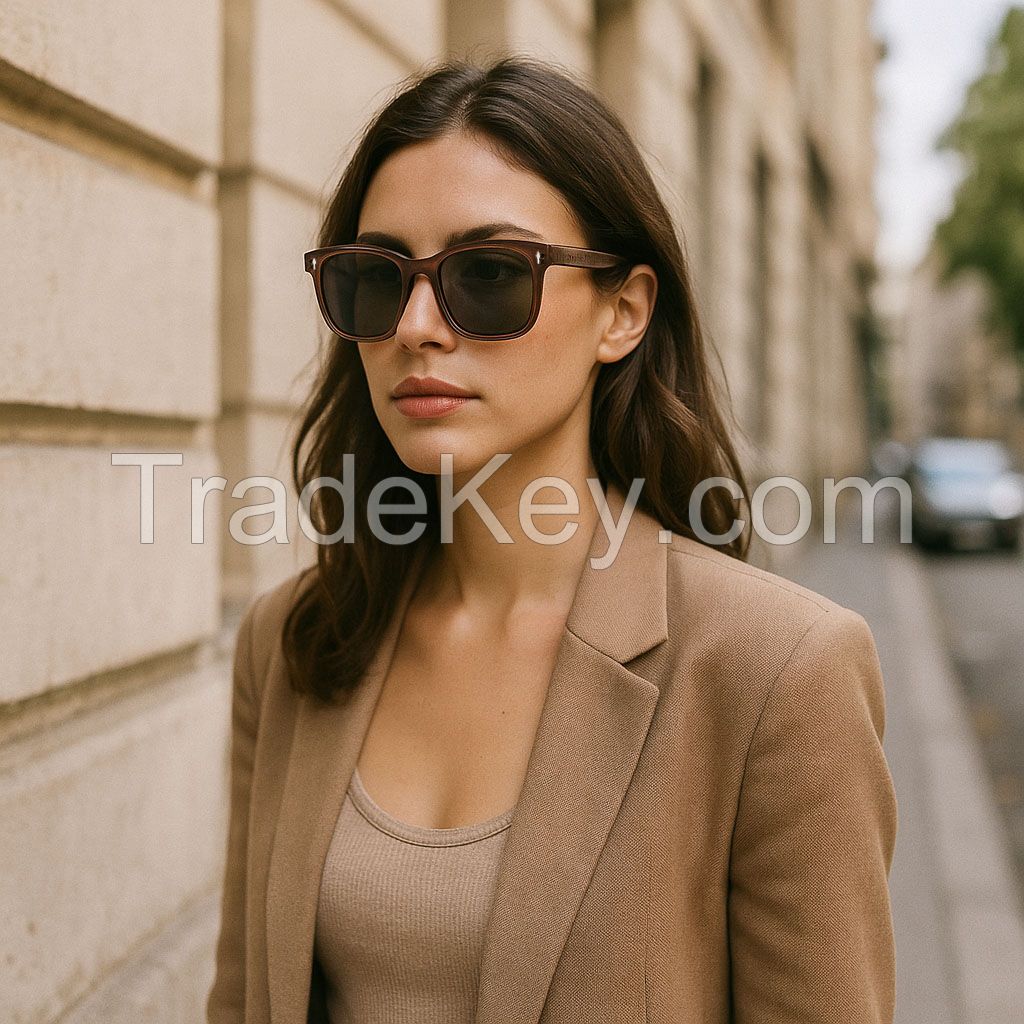 2026 Fashion UV400 Polarized Sunglasses with Acetate Frame Outdoor Anti Glare Sun Glasses for Everyday Use