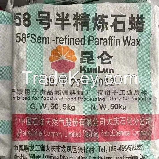 Wholesale Paraffin Wax 52/54/56/58/60/62 /64 Kunlun Brand Fully Refined Paraffin Wax