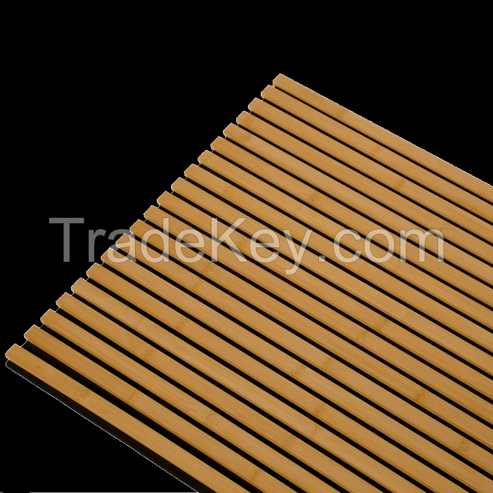LVFENG  Bamboo and  Wood Slat Acoustic Panels for Wall and Ceiling - bamboo manufacturer 