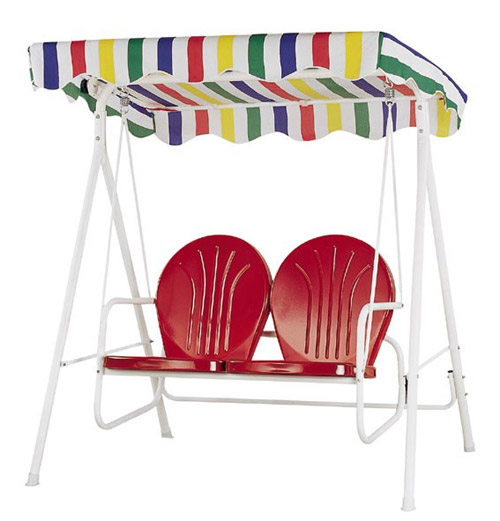 Retro Double Seat Garden Swing