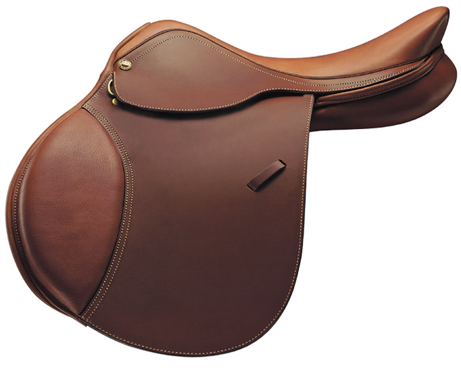 Leather jumping saddle