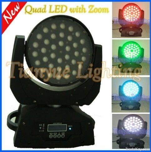 36pcs Quad LED Zoom moving head light wash