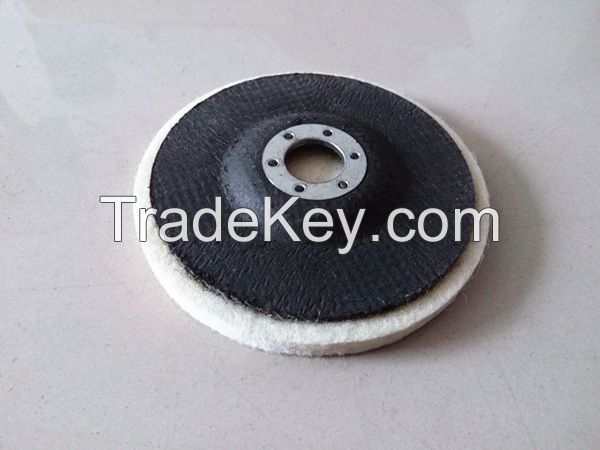 Wool felt polishing wheels for stainless steel, stone