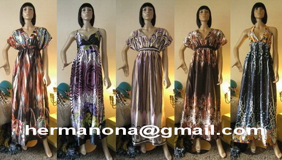 Satin dress whoilesale , maxi and short