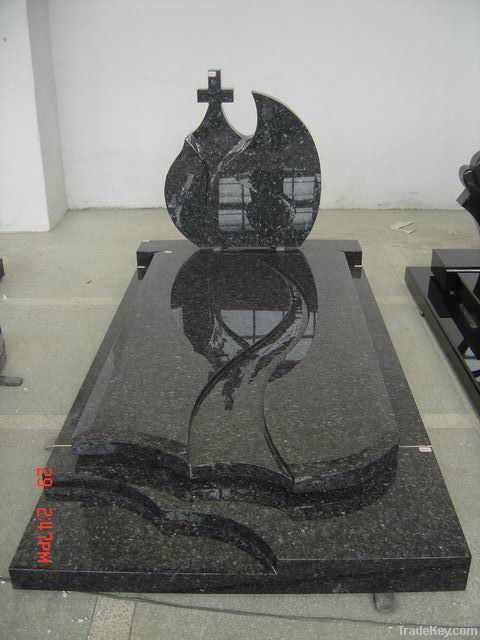 Black Granite Tombstone