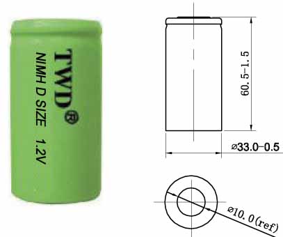 NIMH D size battery