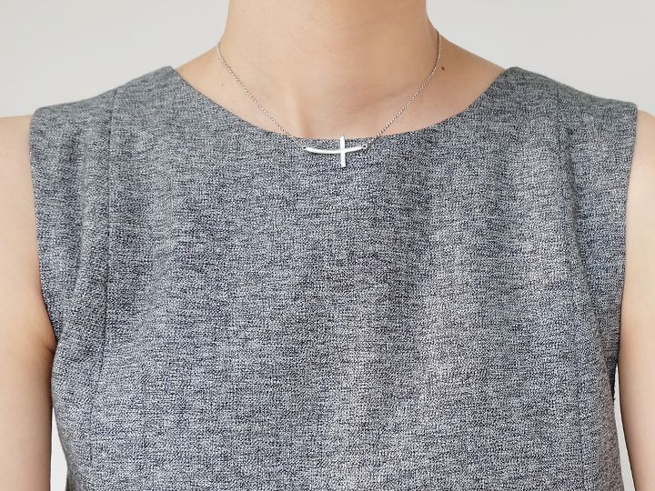 Sideways Cross Necklace