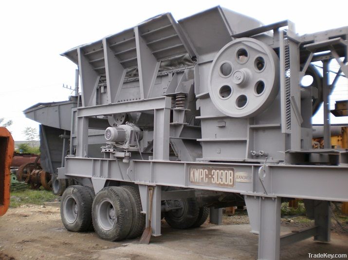 USED MOBILE STONE CRUSHING PLANT 100TPH