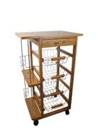 bamboo kitchen trolley