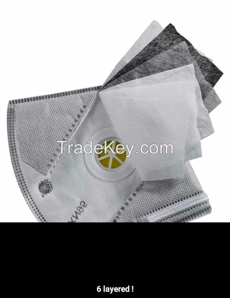 Stock Fast Delivery Air Pollution Mouth Protective Face protection Disposable 6-Ply use