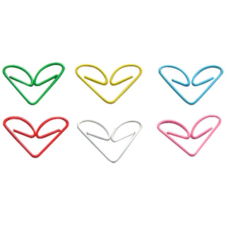 Vinyl Coated Heart Paper clips