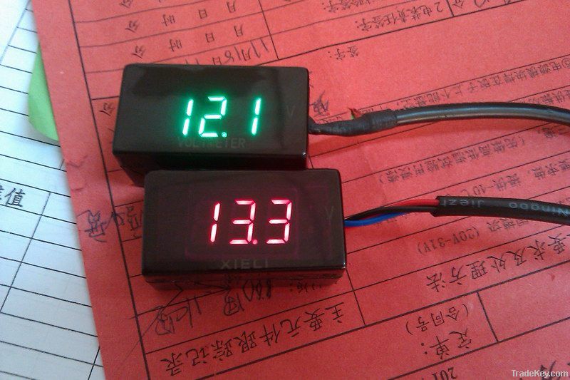 Motorcycle voltmeter