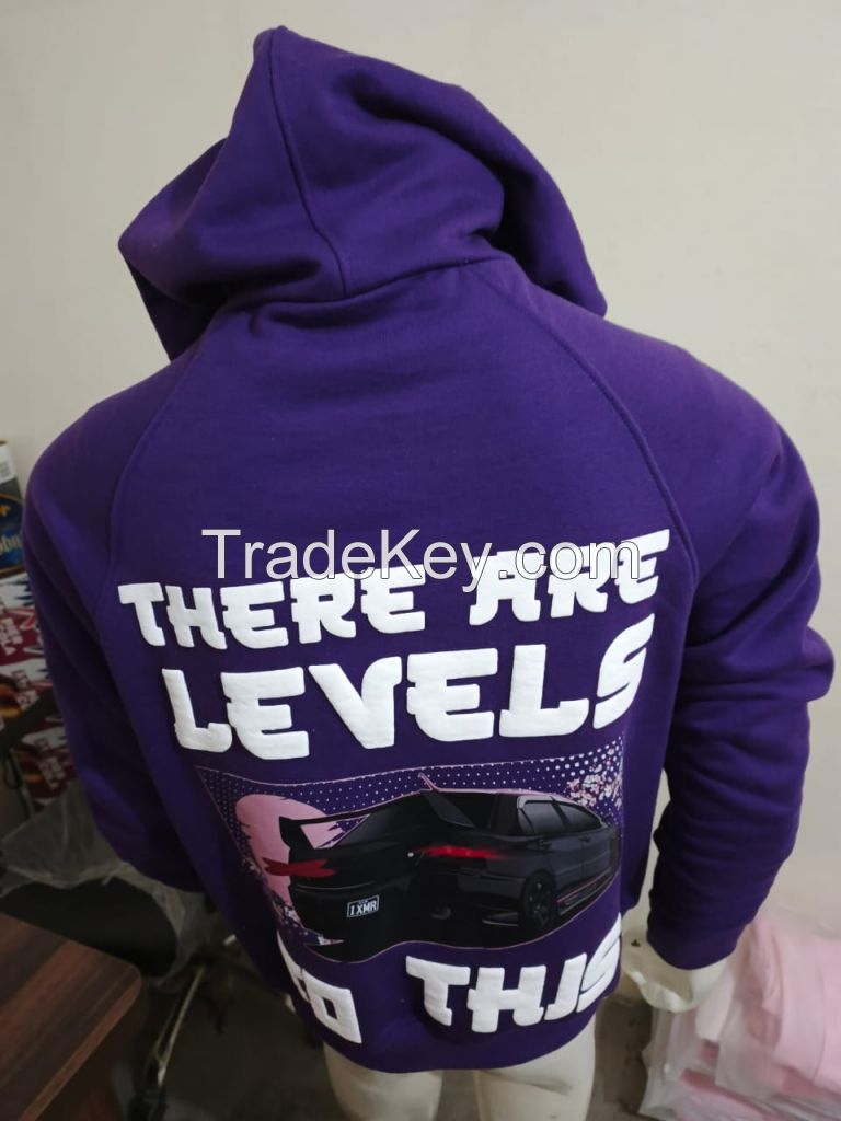 Puff Printing With DTF Car Printed Baggy Size Hoodies Unisex Pullover Hoodie High-Quality & Best-Selling Worldwide! Puff Printing With DTF Car Printed.