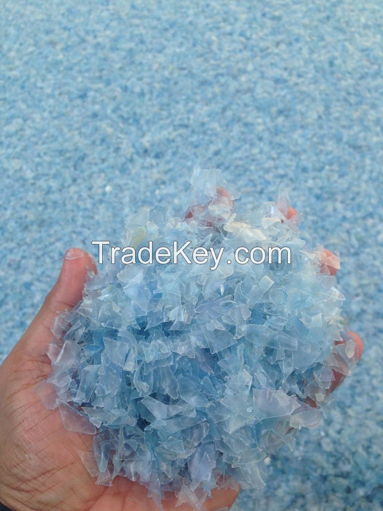 Pet Flakes Natural Blue Hot Washed