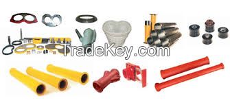 Spare parts for concrete pumps and transit mixers