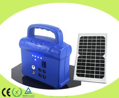 10W Home Portable Solar Energy System 2 LED Lights