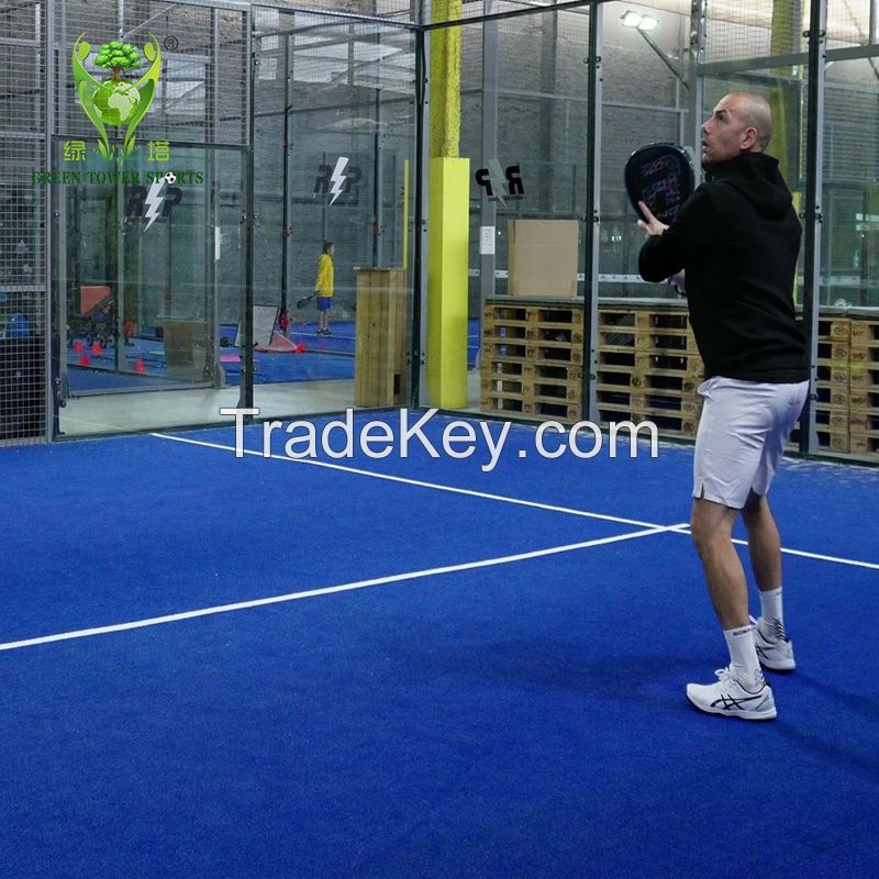 Guangzhou Factory Wholesale Price Indoor and Outdoor Assembled Sports Used Paddle Tennis Court 12MM Artificial Grass